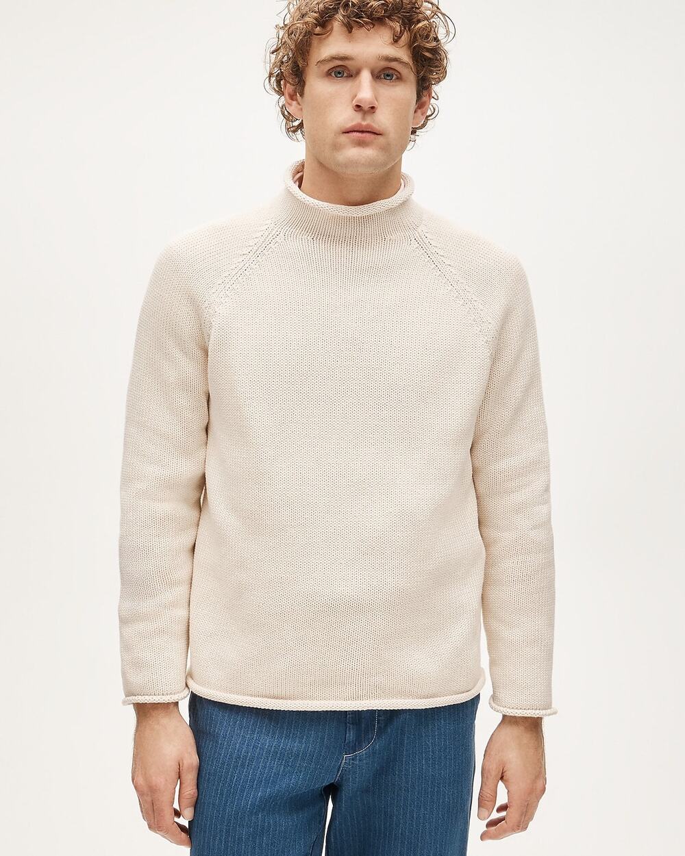 J. Crew Old Money Preppy Timeless Chic 1988 Roll Neck Cotton Pullover Sweater